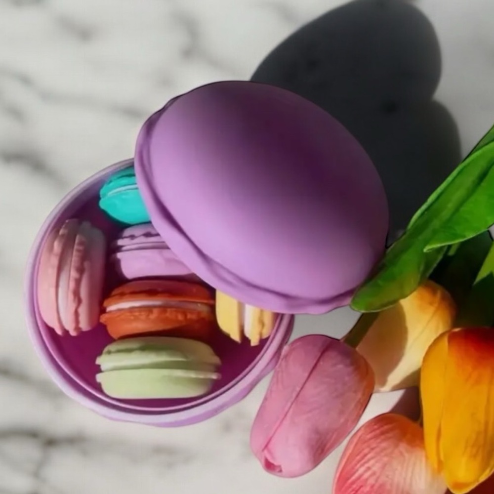 Macaron PURPLE Jewelry Storage Case Box Set of 7